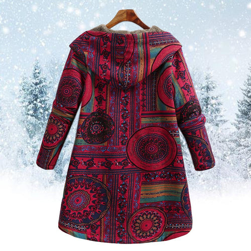 Lune London | Bohemian winter coat with floral print