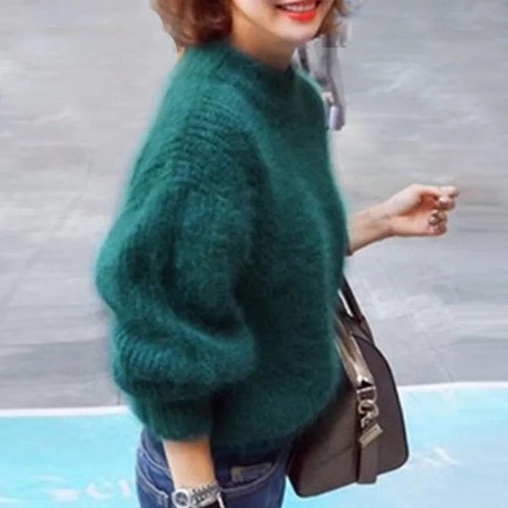 Lune London | Pull en angora - Pull décontracté en tricot pour femmes