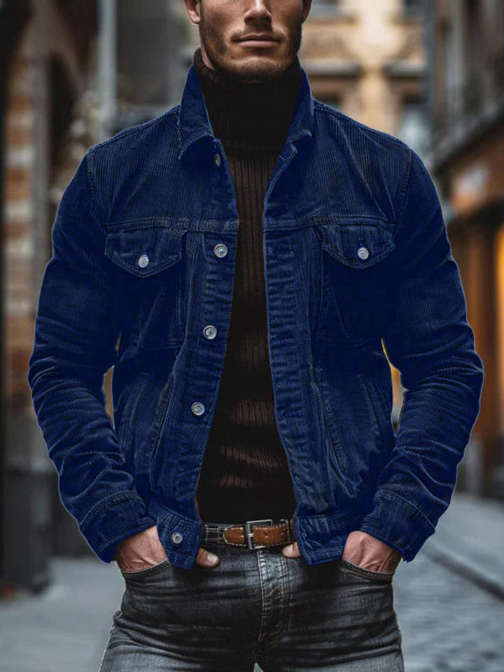 Lune London | Vintage Cord-Stretch-Work Jacket for Men - Loose Fit