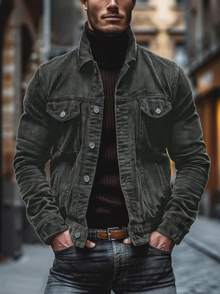 Lune London | Vintage Cord-Stretch-Work Jacket for Men - Loose Fit