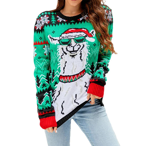 Lune London | Women's Faux Christmas Sweater - Long Sleeve Knitted