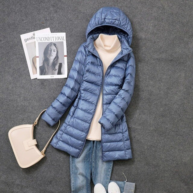 Lune London | Ultra-Light Packable Long Puffer Coat