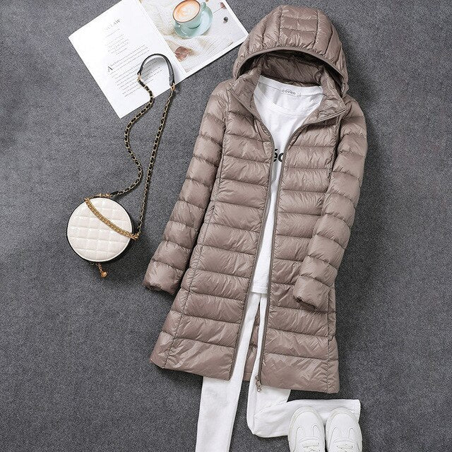 Lune London | Ultra-Light Packable Long Puffer Coat