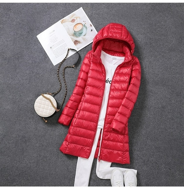 Lune London | Ultra-Light Packable Long Puffer Coat