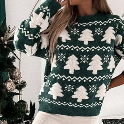 Lune London | Women's sweater with 3D print of Santa Claus - Soft and warm knitted sweater for the holidays