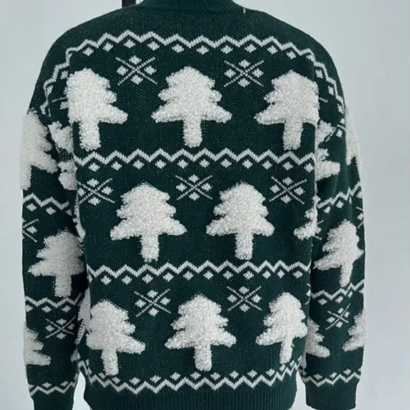 Lune London | Women's sweater with 3D print of Santa Claus - Soft and warm knitted sweater for the holidays