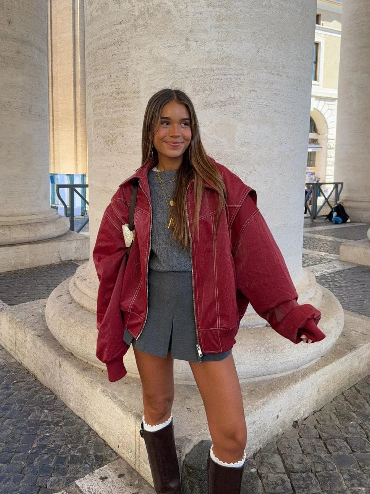 Lune London | Women's jacket in wine red