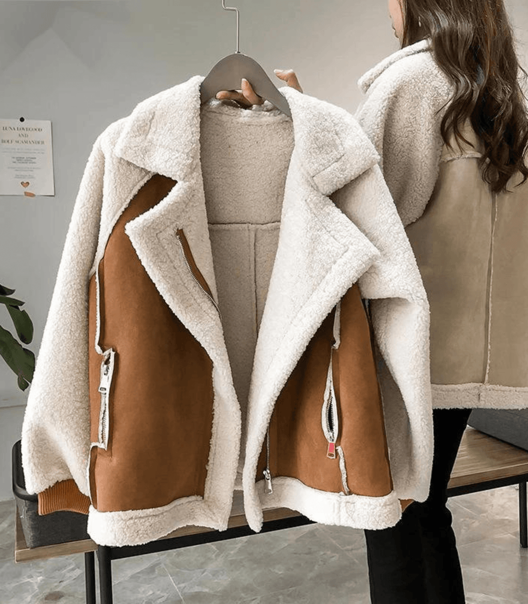 Lune London | soft and cozy women's jacket with faux fur