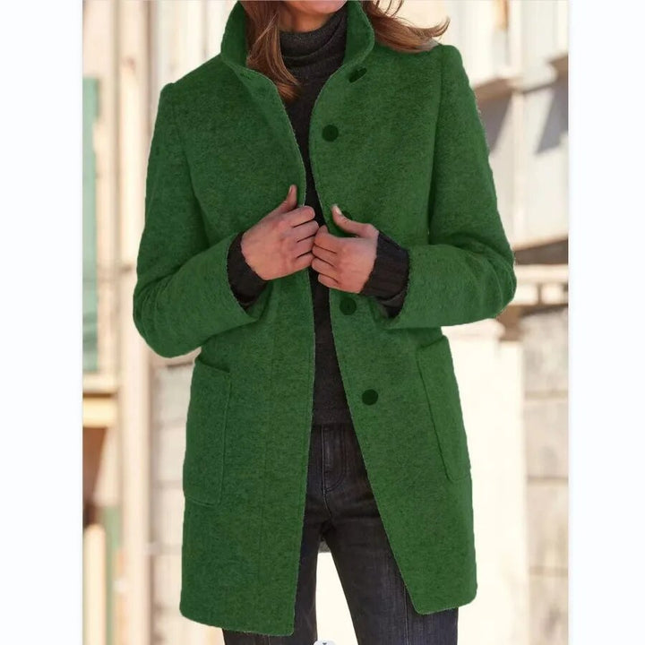Lune London | Coat - Wool - Tailored Fit - High Collar - Mid-Length - Elegant Look