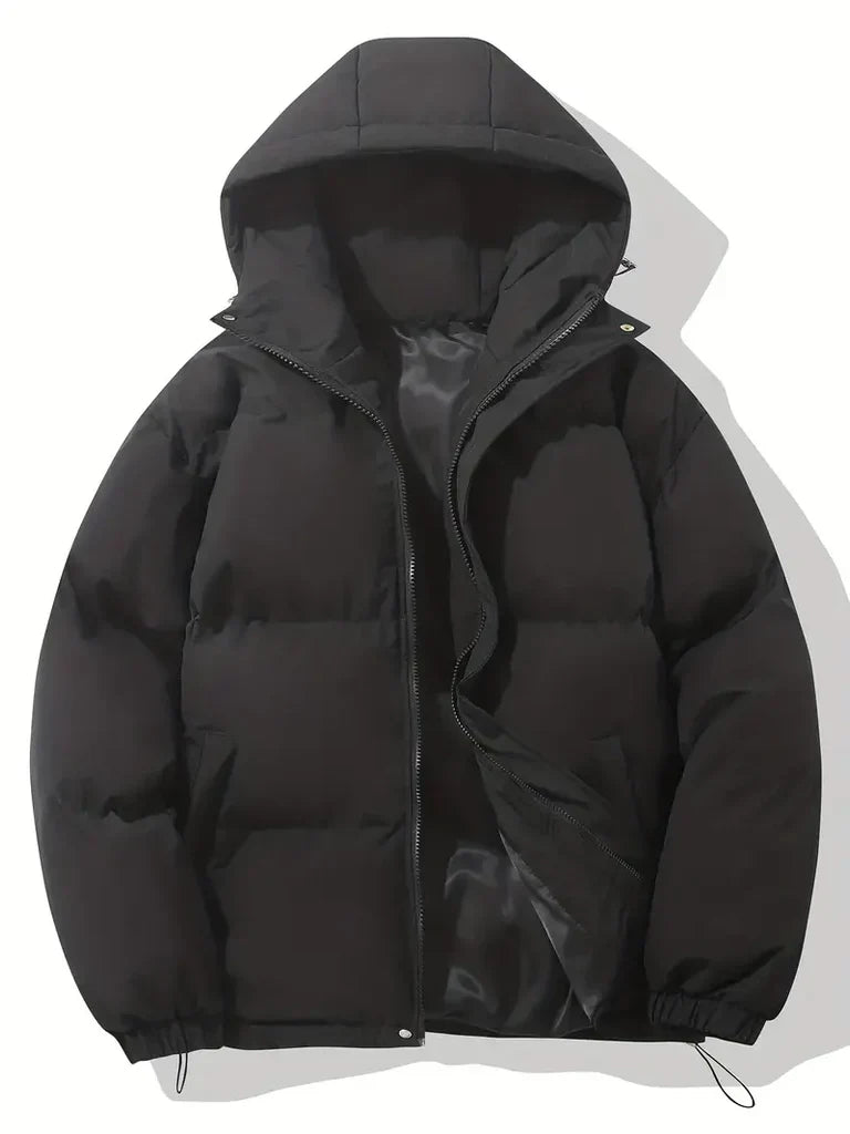 Lune London | Plus Size Puffer Jacket - Hooded Quilted Hip-Length Jacket