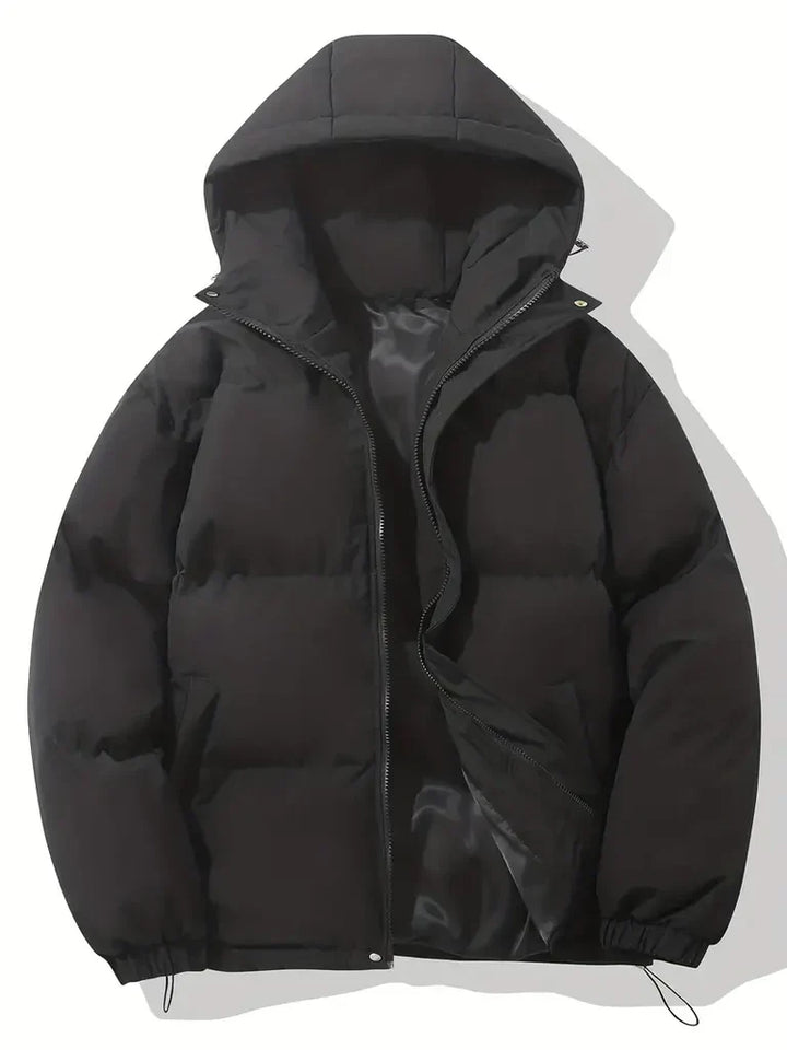Lune London | Plus Size Puffer Jacket - Hooded Quilted Hip-Length Jacket