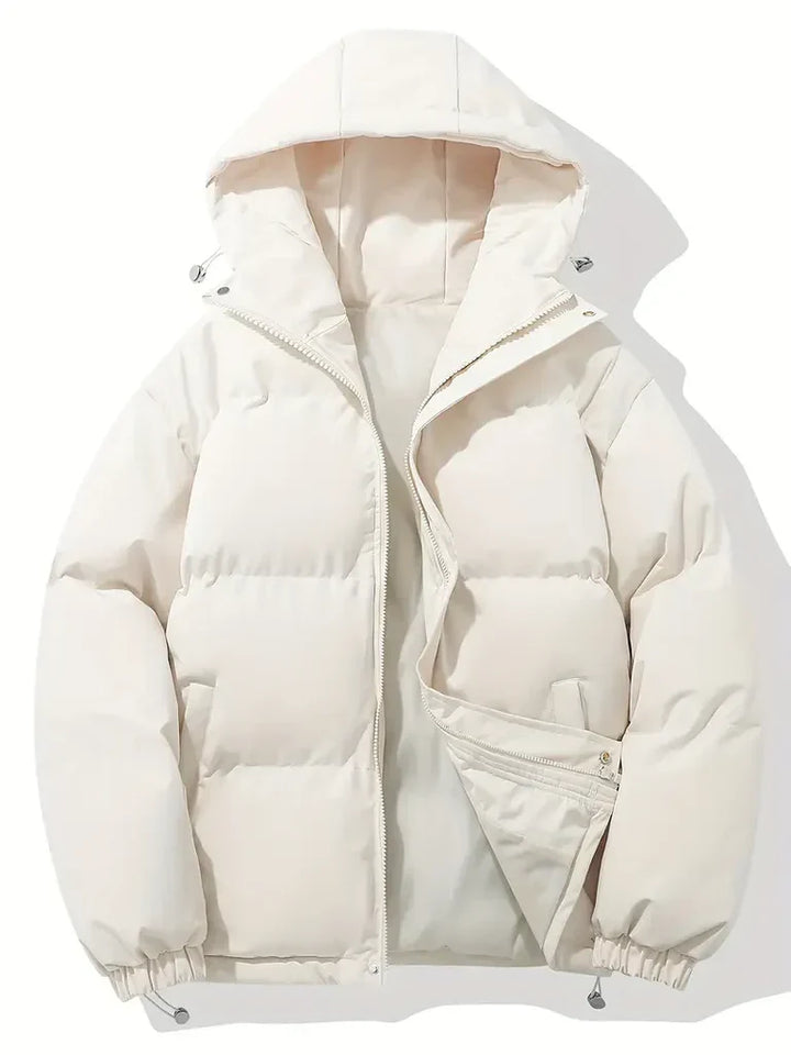 Lune London | Plus Size Puffer Jacket - Hooded Quilted Hip-Length Jacket