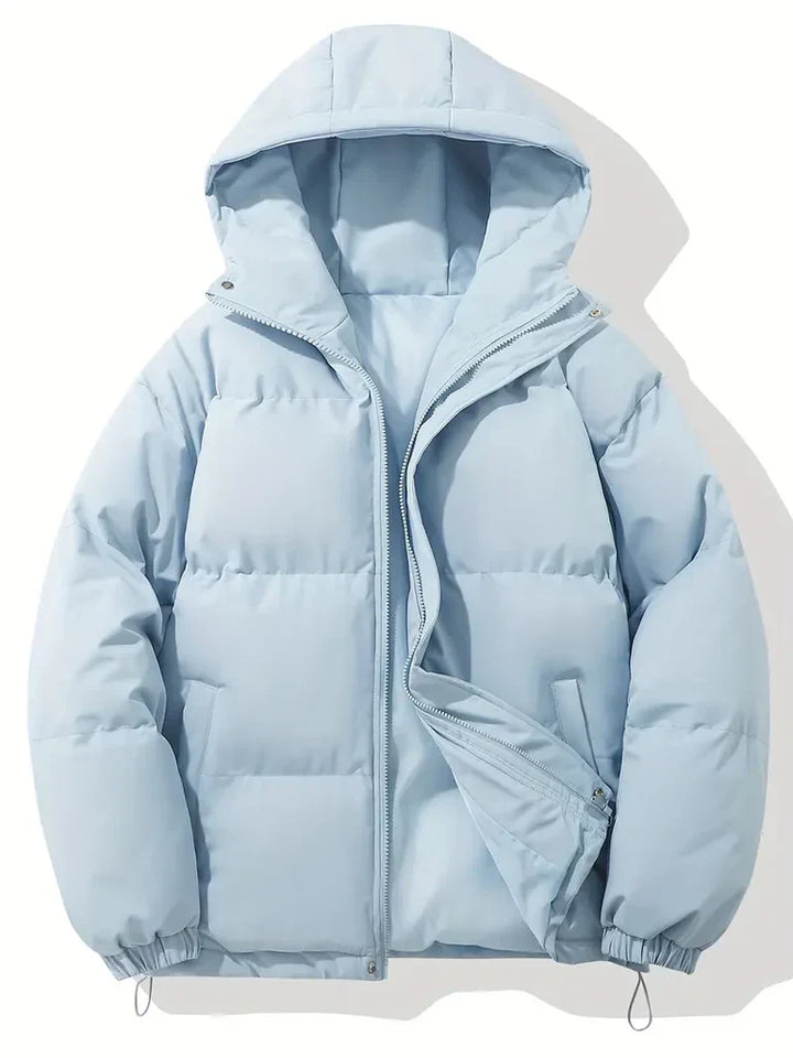Lune London | Plus Size Puffer Jacket - Hooded Quilted Hip-Length Jacket