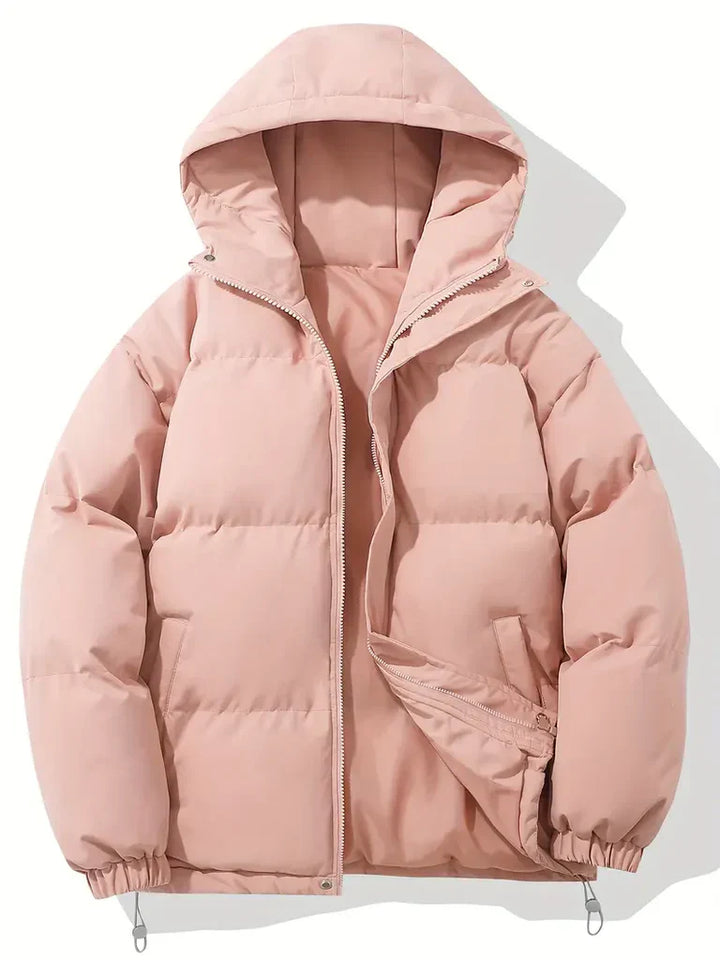 Lune London | Plus Size Puffer Jacket - Hooded Quilted Hip-Length Jacket