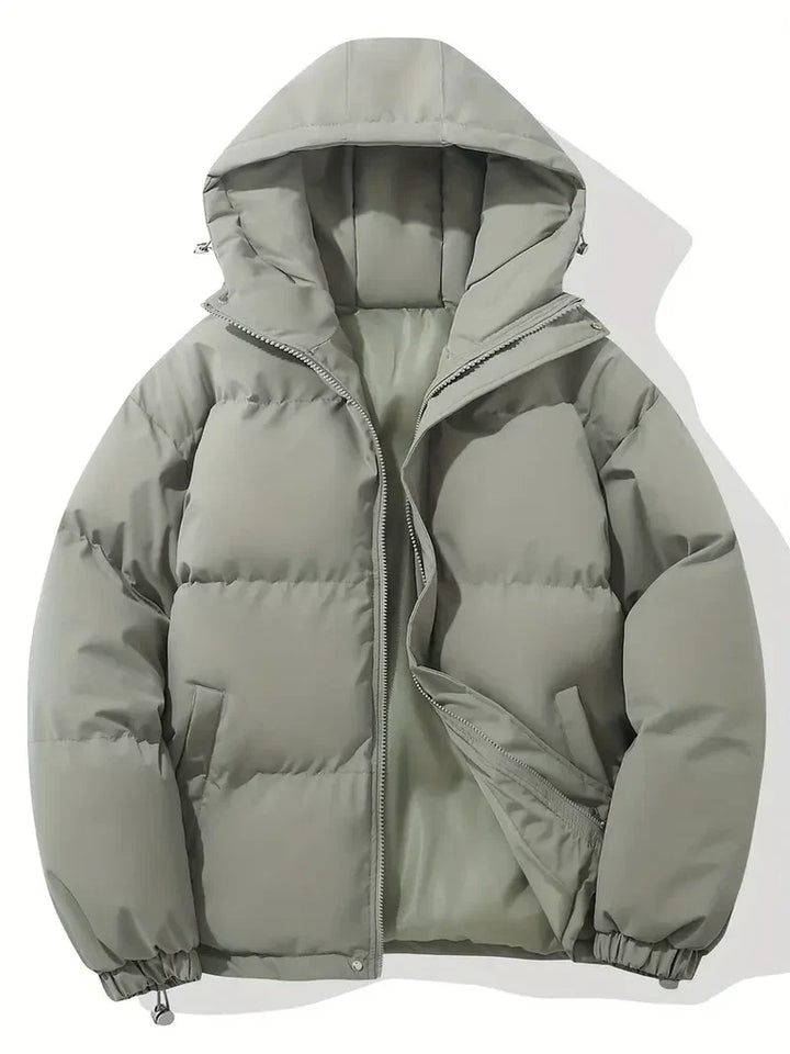Lune London | Plus Size Puffer Jacket - Hooded Quilted Hip-Length Jacket
