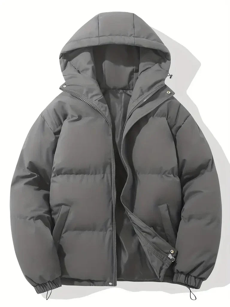 Lune London | Plus Size Puffer Jacket - Hooded Quilted Hip-Length Jacket