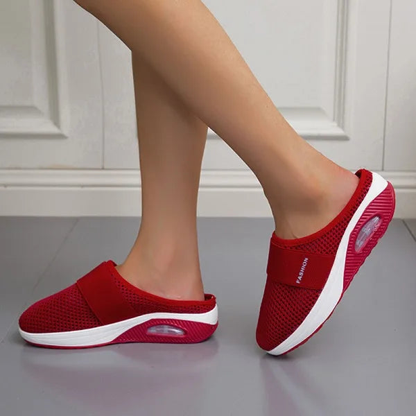 Rot   Orthopädische Sandalen Keilabsätze