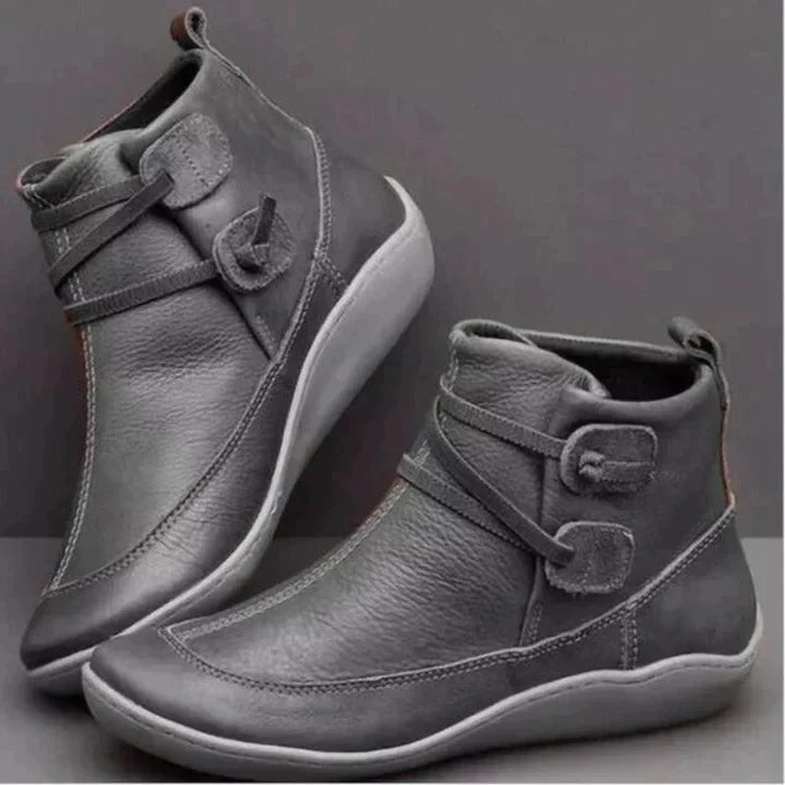 Lune London | Shoes Boots - Leather Mid-Cut - Supportive Fit - Waterproof - Buckle Detail