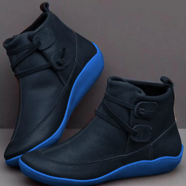 Lune London | Shoes Boots - Leather Mid-Cut - Supportive Fit - Waterproof - Buckle Detail