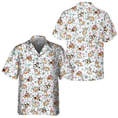 Lune London | Warmer Corgi for a cheerful Hawaiian Christmas shirt, funny Christmas Corgi, best Christmas gift