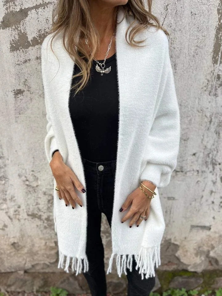 Lune London | Women's fringe jacket - Long jacket for women winter