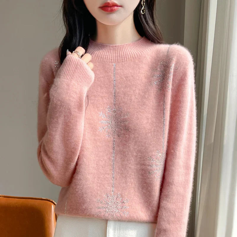 Lune London | Women's sweater - Soft knit sweater with high neck & warm comfort for winter