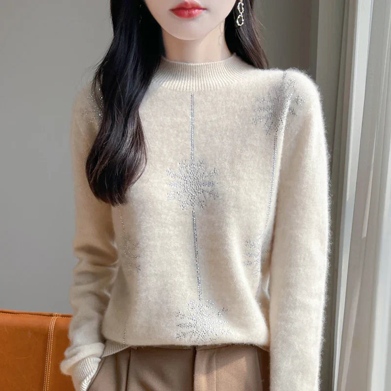 Lune London | Women's sweater - Soft knit sweater with high neck & warm comfort for winter