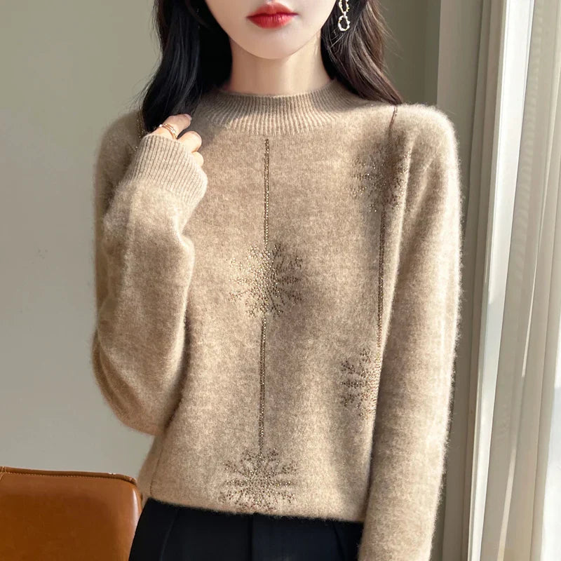 Lune London | Women's sweater - Soft knit sweater with high neck & warm comfort for winter