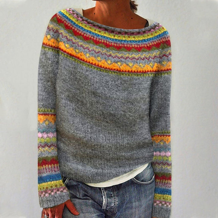 Lune London | Women's sweater with round neck - Retro style