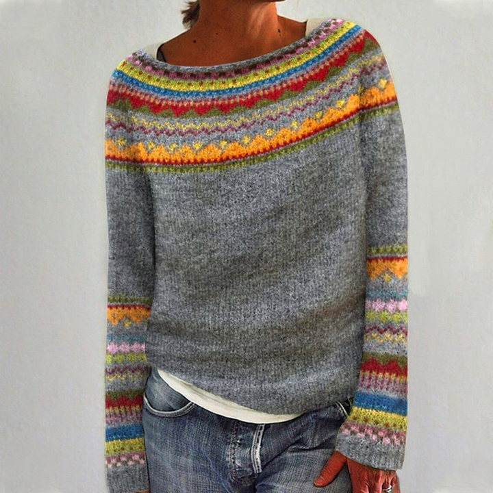 Lune London | Women's sweater with round neck - Retro style