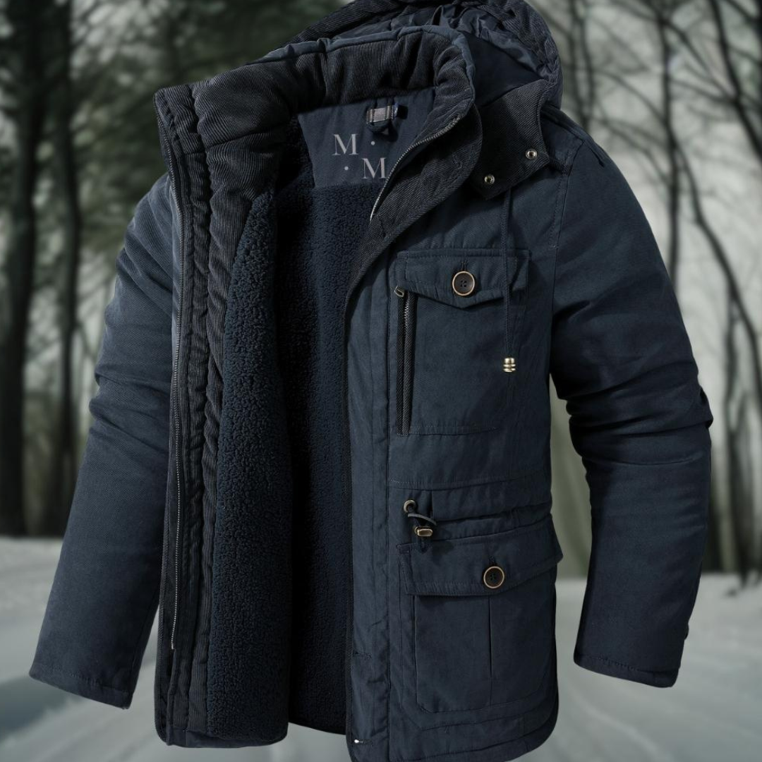 Lune London | Men's parka with hood - Men's winter parka jacket