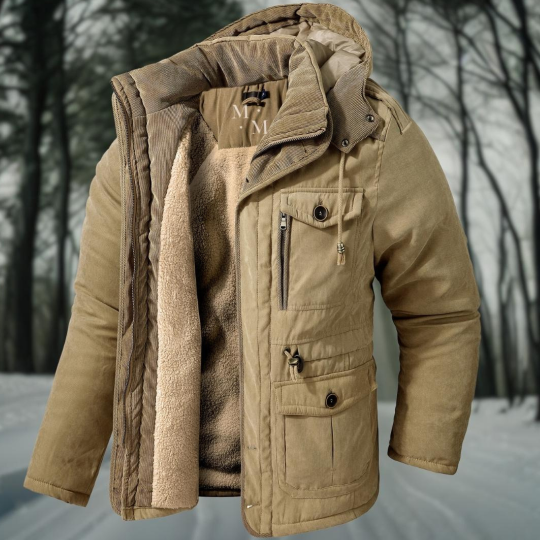 Lune London | Men's parka with hood - Men's winter parka jacket