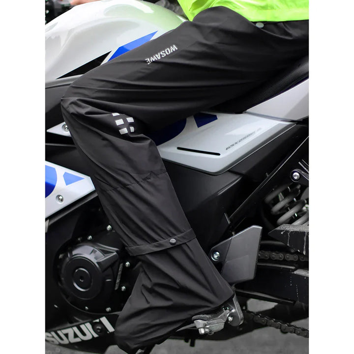Lune London | Men's Waterproof Motorcycle Rain Jacket - Reflective Black/Green S-2XL