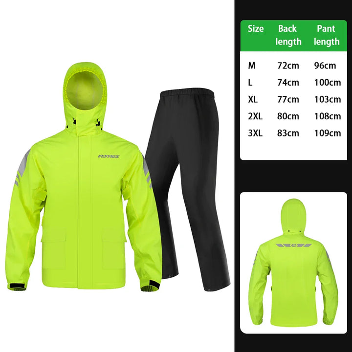 Lune London | Ergonomic Waterproof Motorcycle Rain Jacket - Unisex Windbreaker
