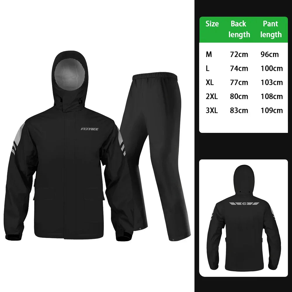 Lune London | Ergonomic Waterproof Motorcycle Rain Jacket - Unisex Windbreaker