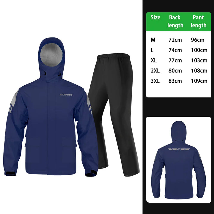Lune London | Ergonomic Waterproof Motorcycle Rain Jacket - Unisex Windbreaker