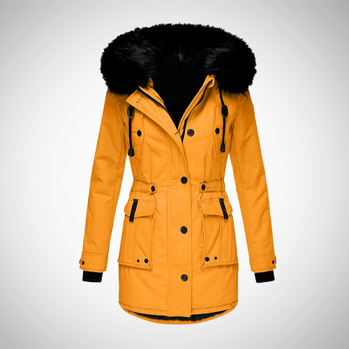 Lune London | Women's Waterproof Padded Winter Jacket with Hood and Fur Trim