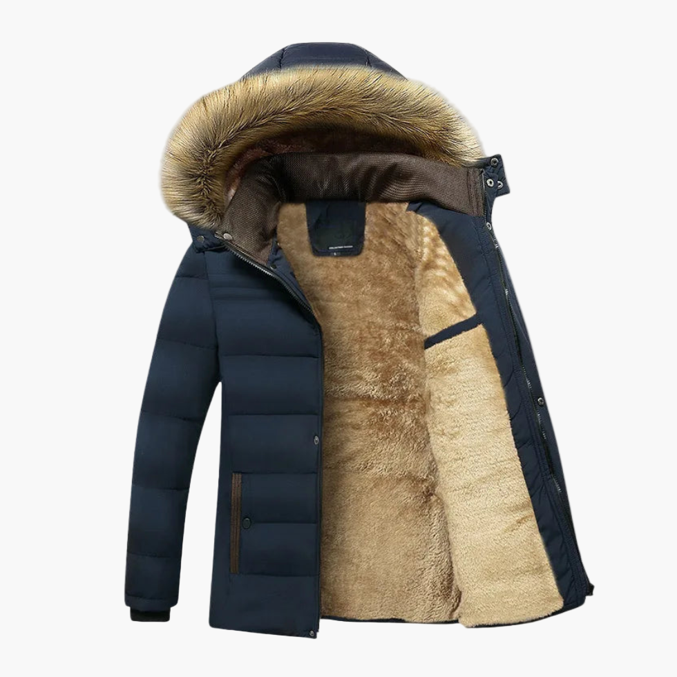 Lune London | Winter parka with hood and faux fur - Warm outdoor jacket for cold days