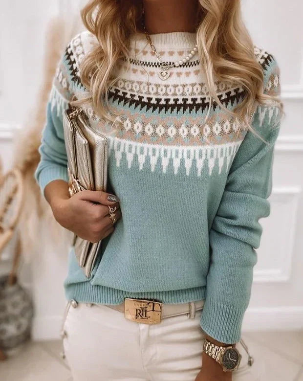 Lune London | Knit sweater - Fair Isle pattern - Round neck - soft and warm