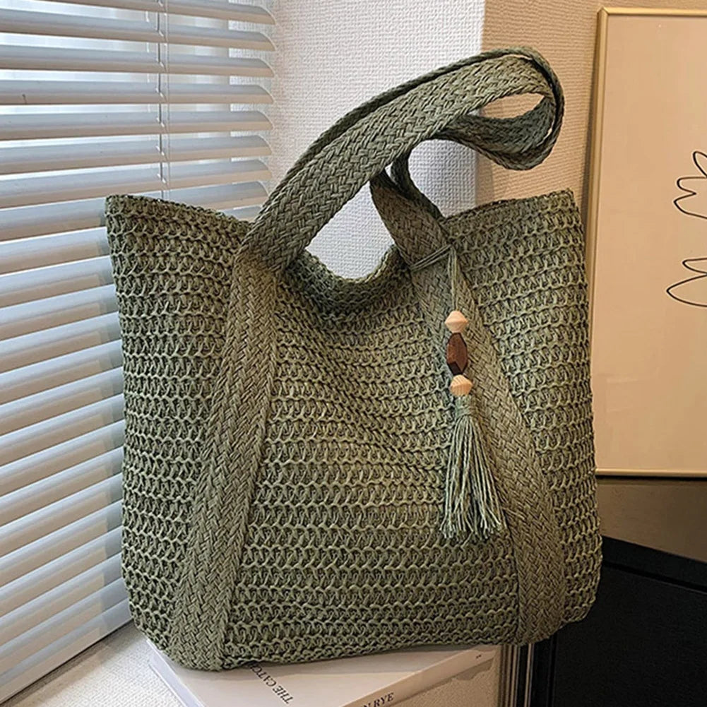 Lune London | Summer Bag Made of Straw with Casual Design