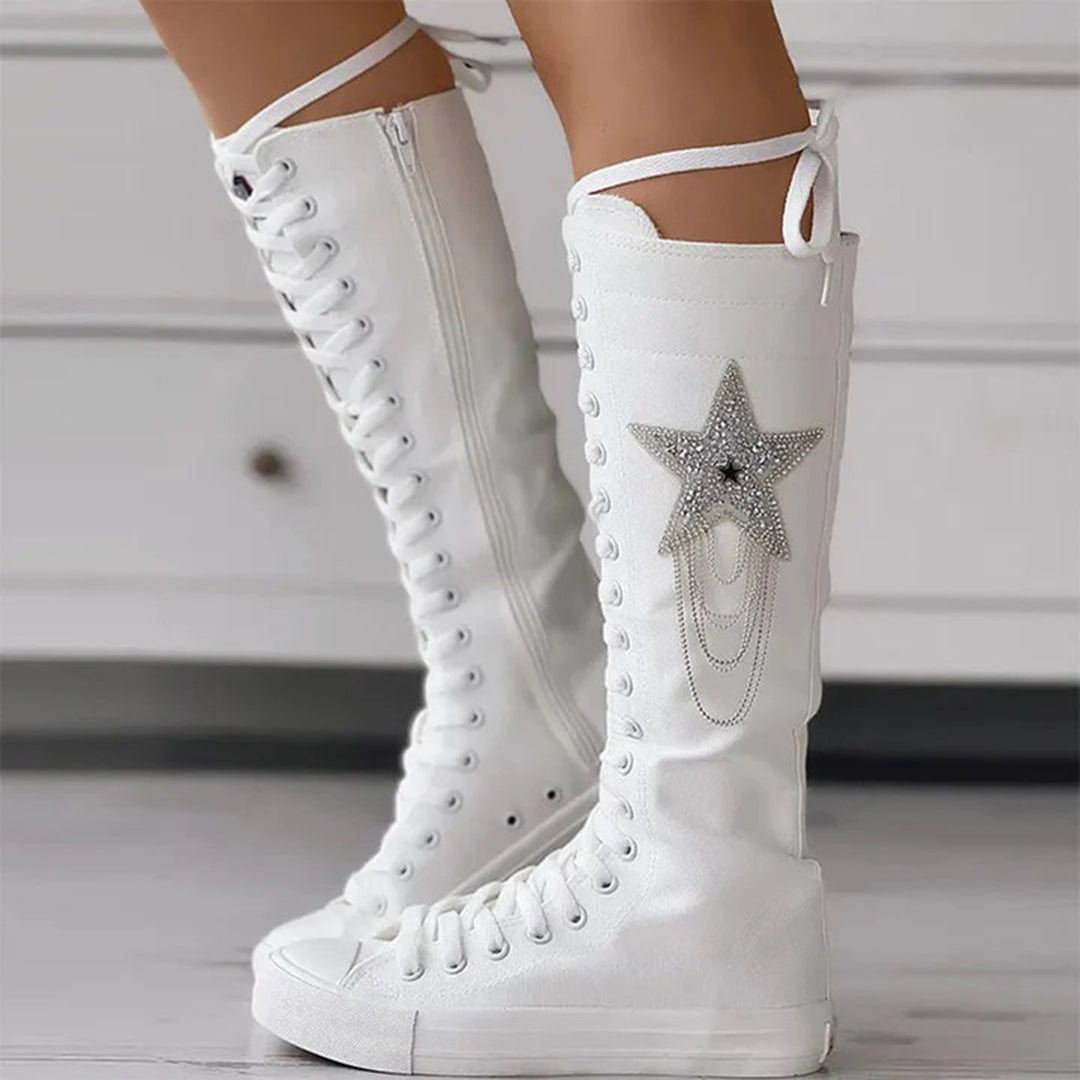 Lune London | Lace-up boots with tassels