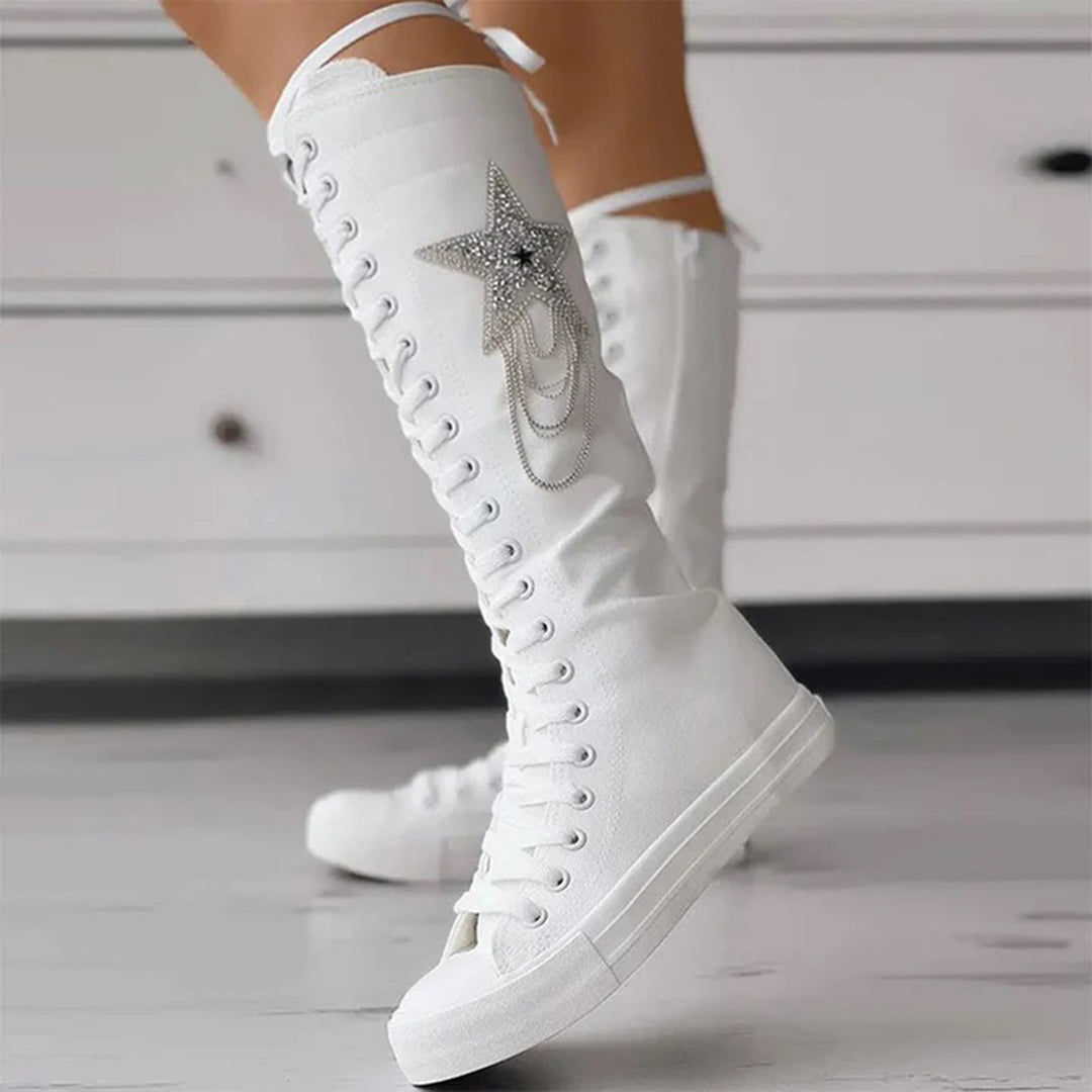 Lune London | Lace-up boots with tassels