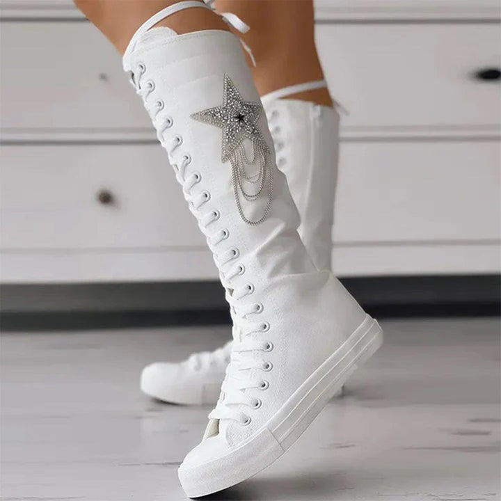Lune London | Lace-up boots with tassels