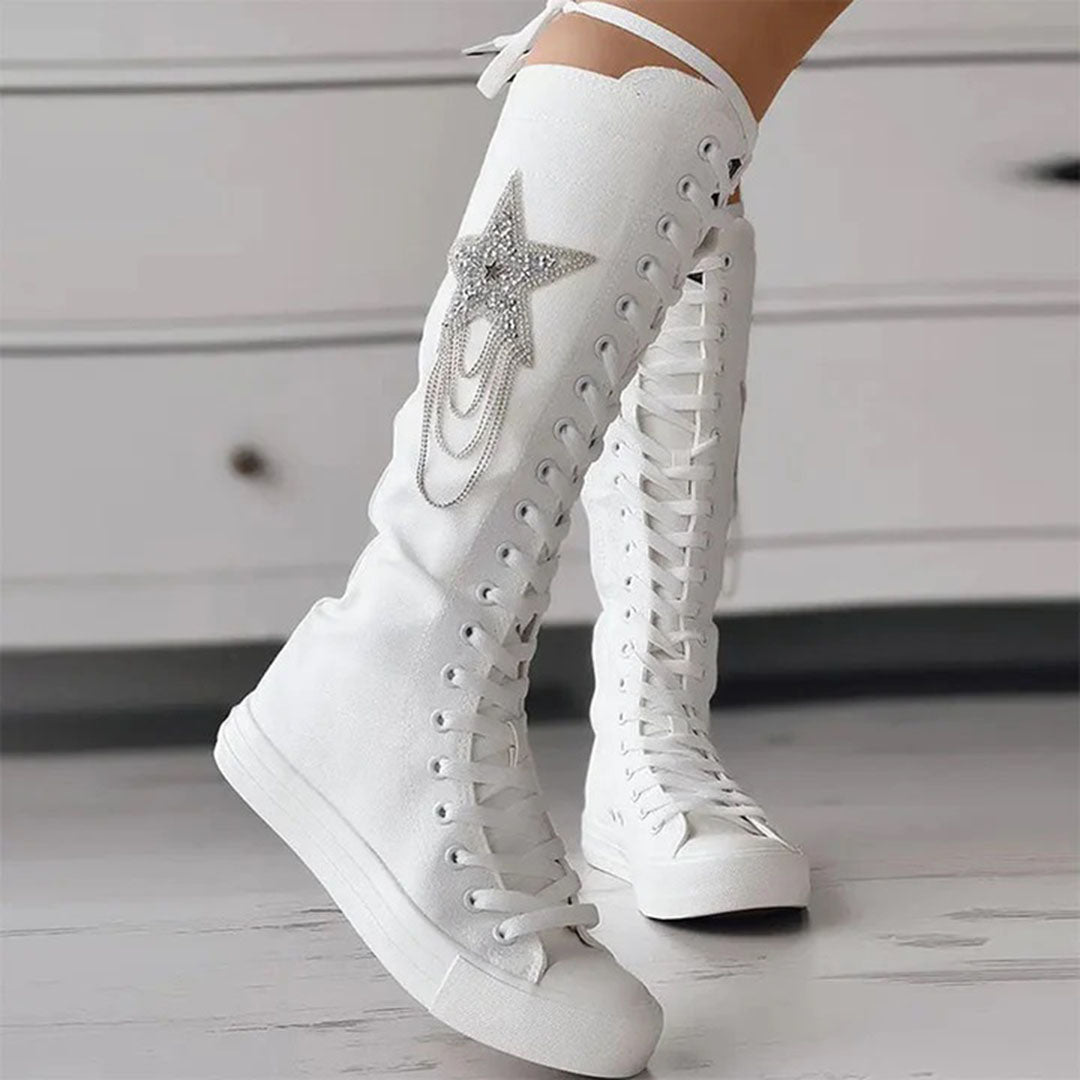 Lune London | Lace-up boots with tassels