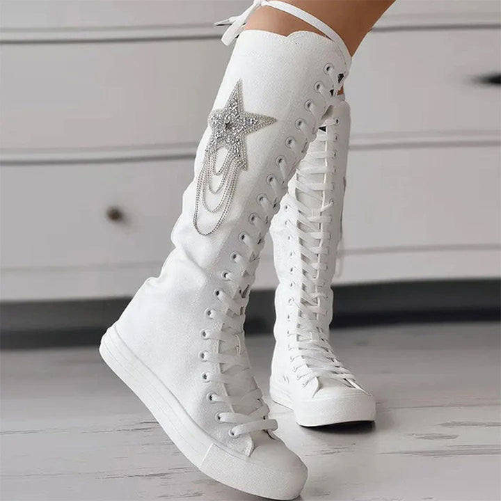 Lune London | Lace-up boots with tassels