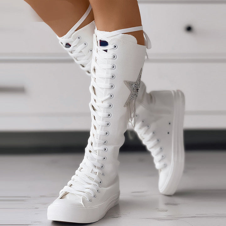 Lune London | Lace-up boots with tassels
