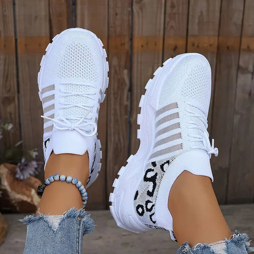 Lune London | Breathable Sneakers with Leopard Print