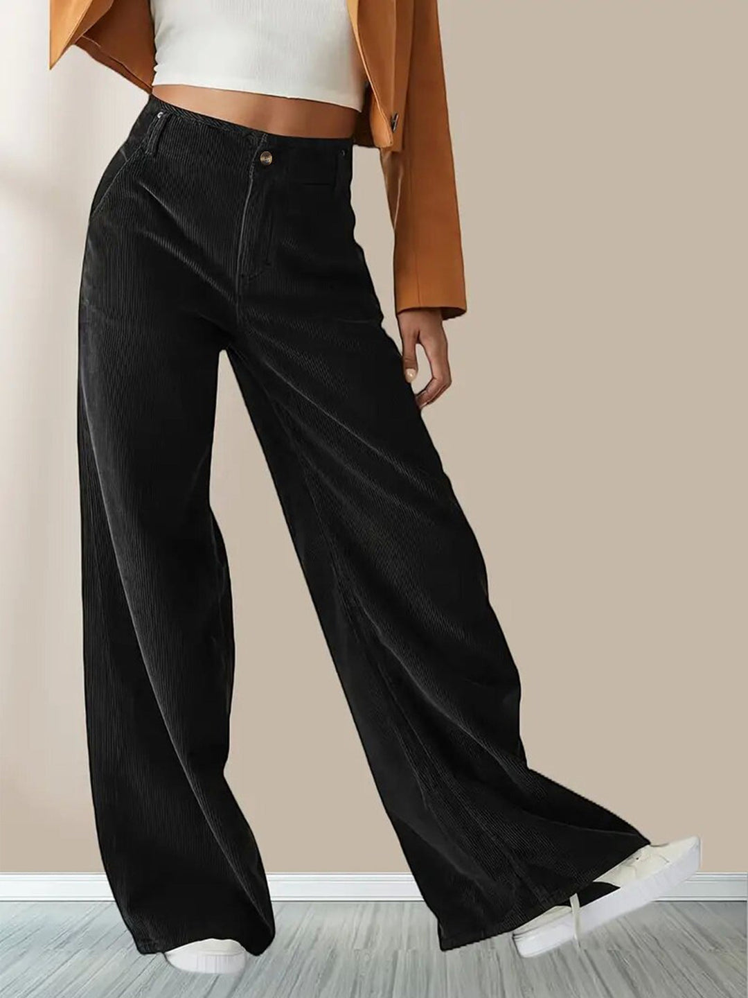 Lune London | Wide corduroy pants for women - Full Length