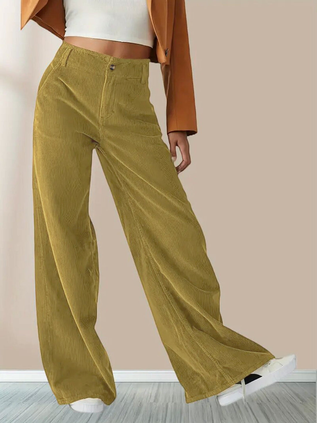 Lune London | Wide corduroy pants for women - Full Length