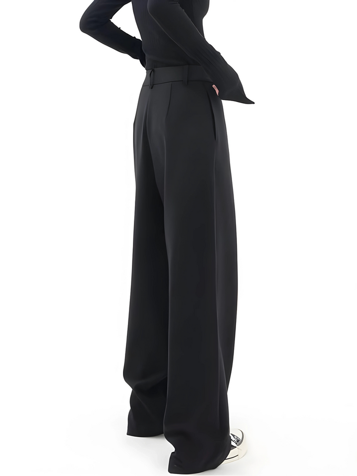 Lune London | Wide Fit Shape Trousers Women, Asymmetrical Cut - Casual Elegant